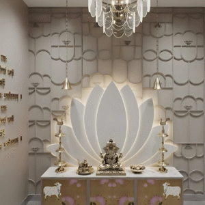Marble With Wooden Mandir
