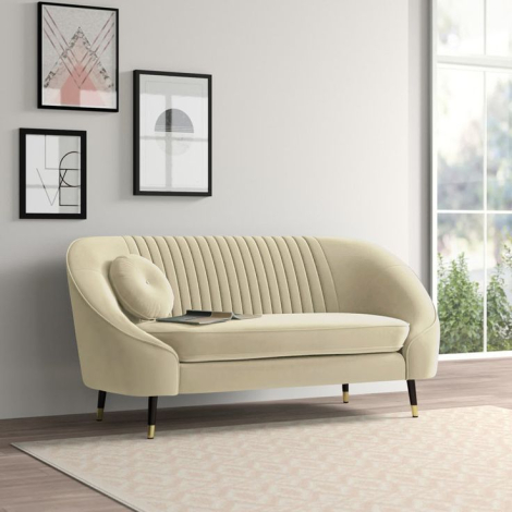 Hykkon Shyann 2 Seater Upholstered Sofa & Reviews…